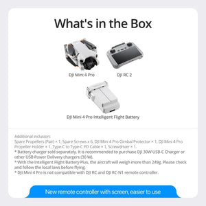 DJI Mini 4 Pro (DJI RC 2) Drone, 4K/60fps Omnidirectional ActiveTrack 360° 20km