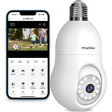 LaView 4MP Bulb Wireless Security Camera 2.4GHz 360° 2K Outdoor / Indoor - NEW