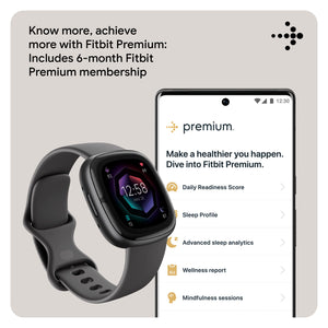 Fitbit Sense 2 FB521BKGB-US Health & Fitness Smartwatch Unisex Aluminum Case
