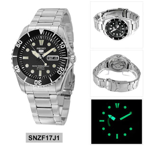 New Seiko 5 Sports SNZF17J1 7S36 Sea Urchin 100M Automatic Watch - Discontinued
