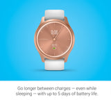 Garmin Vívomove Style - Rose Gold/White Silicone Band 010-02240-00