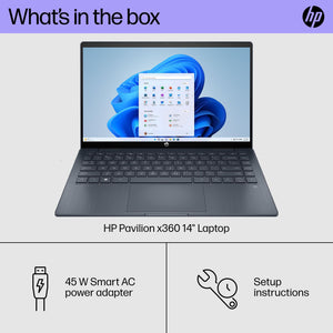 HP Pavilion x360 14 in Laptop Touchscreen i5-1335U 8GB RAM 512GB SSD Win 11 Home