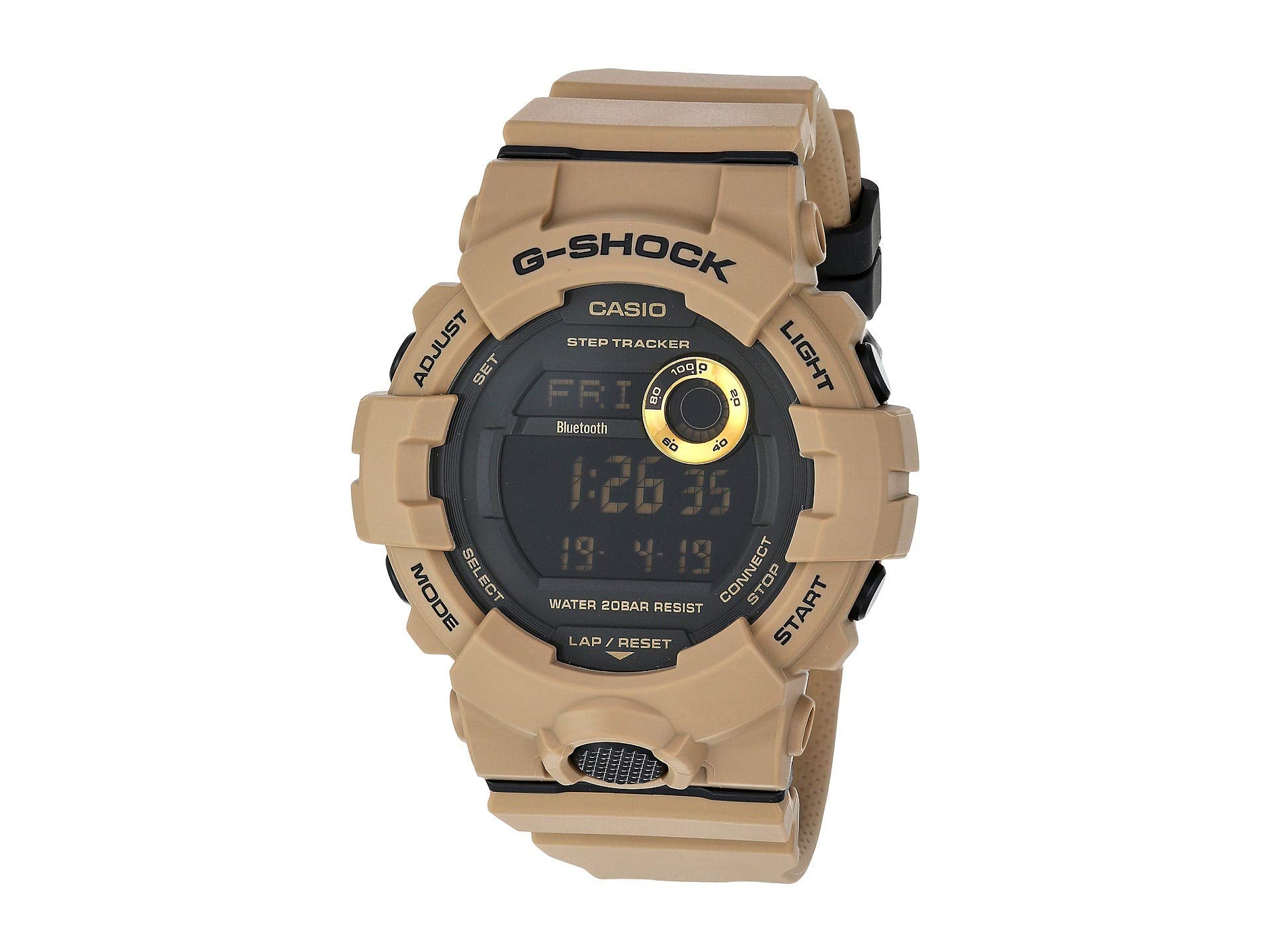 Men's Casio G-Shock Power Trainer Brown Strap Digital Watch GBD-800UC-5CR