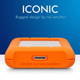 LaCie Rugged Mini 2TB External Hard Drive Portable HDD - LAC9000298 - Orange