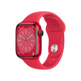 NEW Apple Watch Series 8 Red 41mm Aluminum Case with Red Sport Band - M/L