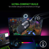 Razer Seiren Mini USB Condenser Microphone: for Streaming and Gaming on PC - Professional Recording Quality - Precise Supercardioid Pickup Pattern - Tilting Stand - Shock Resistant - Classic Black