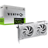 MSI GeForce RTX 5060 Ti 16G Ventus 2X OC White - 16GB GDDR7 (28Gbps/128-bit), PCIe 5, Boost: 2602 MHz, HDMI 2.1b, DisplayPort 2.1b