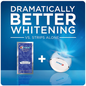 Crest 3D Whitestrips With Light Teeth Whitening Strip Kit 20 Strips 10 Treatment