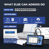 OBD2 Scanner TOPDON AD600S Scan Tool, Code Reader, Diagnostics Scanner for ABS/SRS/AT/Engine, 9 Reset Services, Oil/Brake/BMS/SAS/DPF/TPMS/ETS Reset/ABS Bleeding/Injector Coding, Free Lifetime Upgrade (Copy)