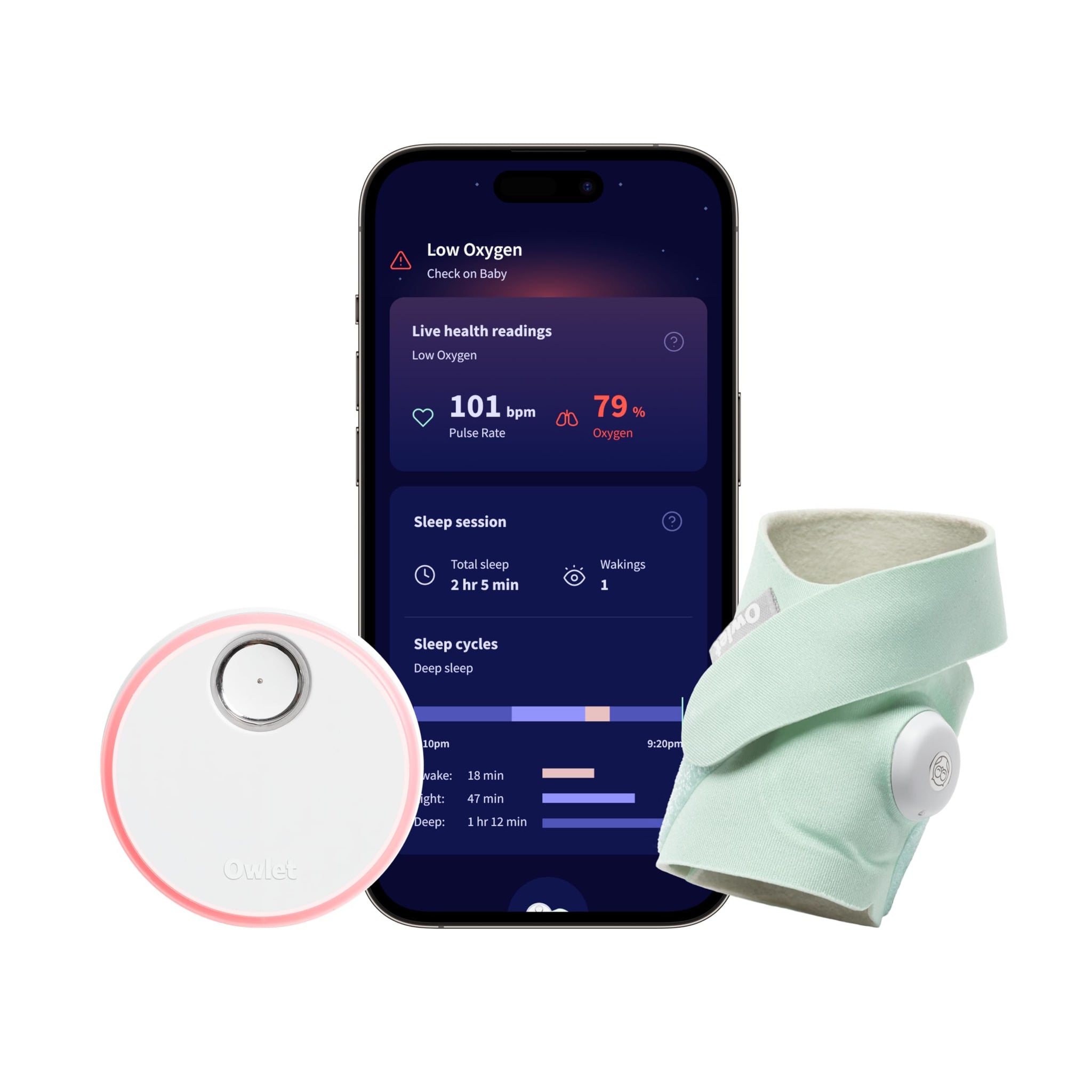 Owlet Dream Sock® - FDA-Cleared Smart Baby Monitor | Mint