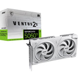MSI GeForce RTX 5060 Ti 16G Ventus 2X OC White - 16GB GDDR7 (28Gbps/128-bit), PCIe 5, Boost: 2602 MHz, HDMI 2.1b, DisplayPort 2.1b