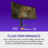 Alienware 34 Curved Gaming Monitor – AW3425DWM - 34-inch WQHD 180Hz 1ms Display, 1500R, AMD FreeSync Premium, VESA AdaptiveSync.