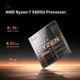 BOSGAME P4 Pro Mini PC - Ryzen 7 5800U, 32GB RAM, 1TB SSD, Win 11 Pro, 6E Dual LAN