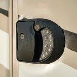 RVLock Class C Charter Keyless Entry Keypad and Handle with Fob, All Metal RV Door Lock and Latch Replacement Kit, Upgraded Silicone Keypad for Class C and A Motorhomes, Fits openings 4.5 x 3.5 Inches