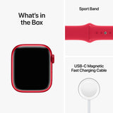 NEW Apple Watch Series 8 Red 41mm Aluminum Case with Red Sport Band - M/L