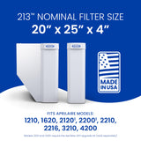 (2-Pack) Genuine Aprilaire 213 Filter MERV 13 Allergen Home HVAC Filters 20x25x4