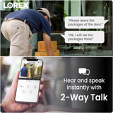 Lorex 4K Wired Dome Security Camera Smart Security Lighting 2-Way Audio E896DD