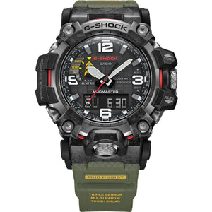 G-Shock Men New Thinner Carbon Mudmaster Watch, Solar Green GWG-2000-1A3