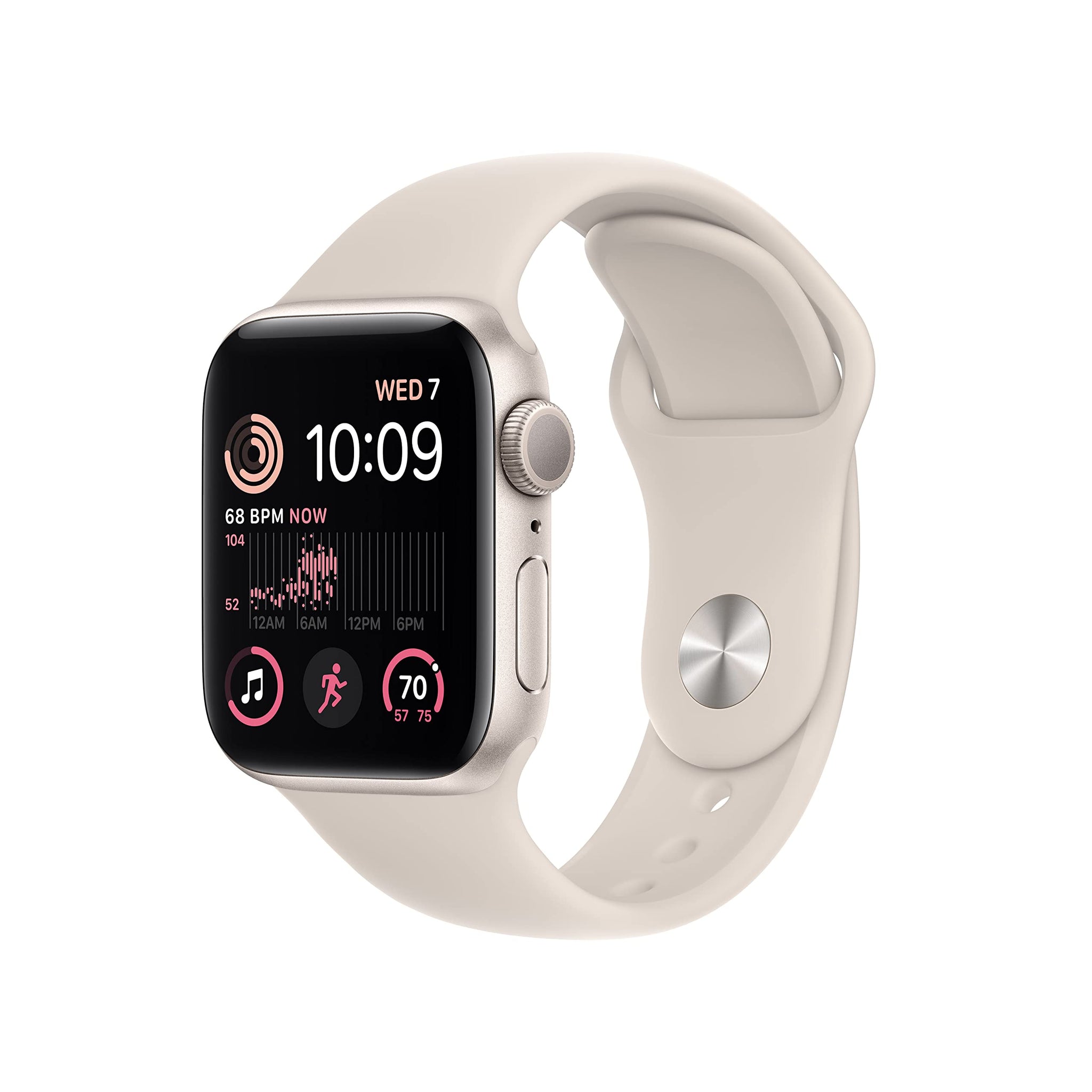 Apple Watch SE (2nd Gen) 40mm Starlight Aluminum Case with Sport Band, M/L