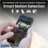 Lorex 4K Wired Dome Security Camera Smart Security Lighting 2-Way Audio E896DD
