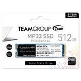 Team Group MP33 512GB SSD M.2 2280 NVMe 1.3 3D NAND Internal Drive PCIe 3.0