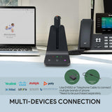 Yealink WH63 E2 Teams certified Convertible DECT Wireless Headset 1208711 - NEW