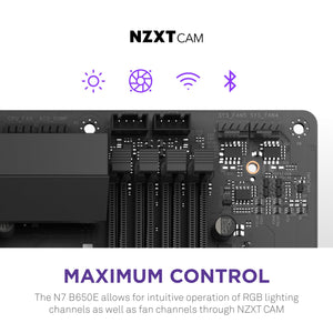 NZXT N7 B650E - AMD B650 Chipset - Supports AMD Ryzen 9000 8000 & 7000 Series
