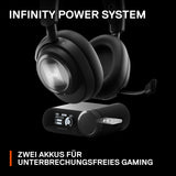 SteelSeries Arctis Nova Pro Wireless Multi-System Gaming Headset - Premium Hi-Fi Drivers - Active Noise Cancellation - Infinity Power System - Stealth Retractable Mic - PC, PS5/PS4, Switch, Mobile