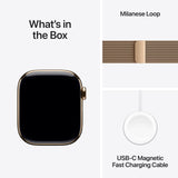 Apple Watch Series 10 GPS + Cellular 42mm Gold Titanium with Gold Milanese Loop