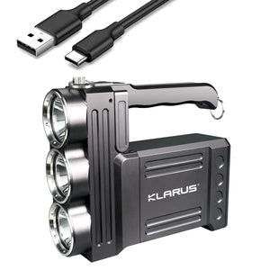 KLARUS 10000 Lumens Super Bright Searchlight Portable Spotlight Handheld Flashlight