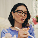 Amazon Echo Frames Smart glasses with Alexa, Classic Square Blue Filtering 56mm