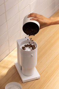 Fellow Opus Conical Burr Coffee Grinder - Espresso Grinder - Matte White