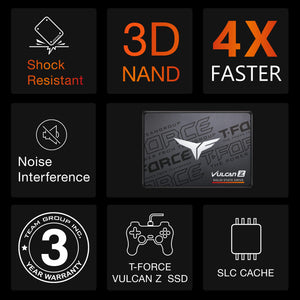 Team Group SSD 1TB T-FORCE VULCAN Z 2.5" SATA III 3D NAND Internal Drive