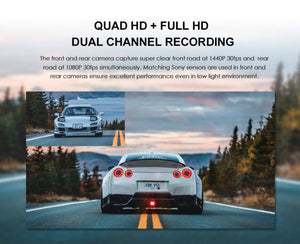 VIOFO A129 Plus Duo Dash Cam 2K 1440P 60FPS + 1080P 30FPS Wi-Fi GPS - NEW