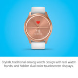 Garmin Vívomove Style - Rose Gold/White Silicone Band 010-02240-00