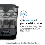 Baby Brezza Bottle Sterilizer and Dryer Advanced – 33% Faster - Steam Sanitizer