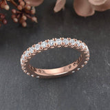 1/2 Carat Diamond 3/4 Eternity Wedding Band in 10k Rose Gold (Ring Size 8.5)