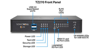 SONICWALL TZ270 - 02-SSC-2821 - Network Sec/Firewall 8-Port - NEW OEM