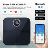 YUNMAI M1301-B Premium Bluetooth Smart Scale - IOS Android Fitbit Apple Health