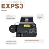 EOTECH - EXPS3 HOLOgraphic Weapon Sight, Night Vision Compatible (EXPS3-0)