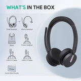 Yealink WH64 Wireless Headset DECT+BT 606ft 3X Mic MS Teams USB PC Phone - NEW