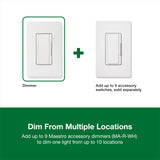 LUTRON MAESTRO LED+ MACL-153M-WH Dimmer Switch White - NEW