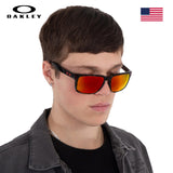 Oakley HOLBROOK OO9417 Sunglasses MATTE BLACK & PRIZM RUBY Polarized Lenses