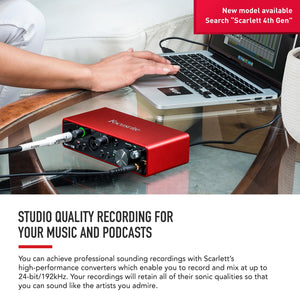 Focusrite SCARLETT 2i2 (3rd Gen) 2X2 USB Audio Interface Recording