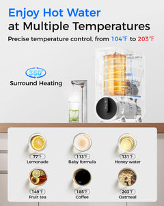 Waterdrop Reverse Osmosis System, Instant Hot Water Dispenser, 600 GPD