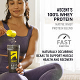 Ascent 100% Whey Protein Powder - Post Workout Whey Chocolate 4 Lb