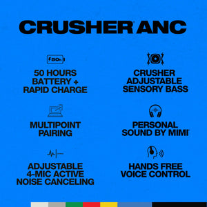 Skullcandy Crusher ANC 2 XT Wireless Over-the-Ear Headphones- Black New Sealed