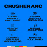 Skullcandy Crusher ANC 2 XT Wireless Over-the-Ear Headphones- Black New Sealed