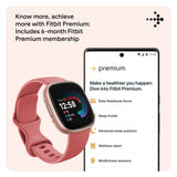 NEW Fitbit Versa 4 Wristband Activity Tracker Small/Large-Pink Sand/Copper Rose