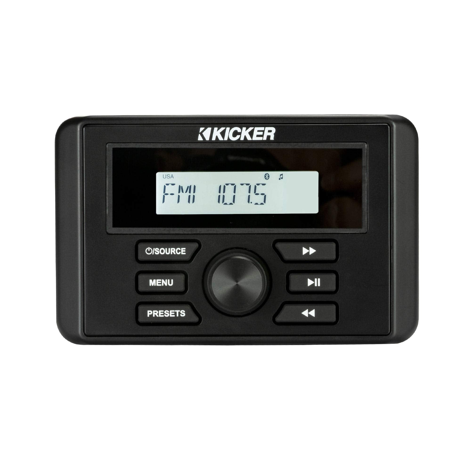 Kicker 46KMC3 | Gauge Style Amplified Marine Receiver with Bluetooth - NEW